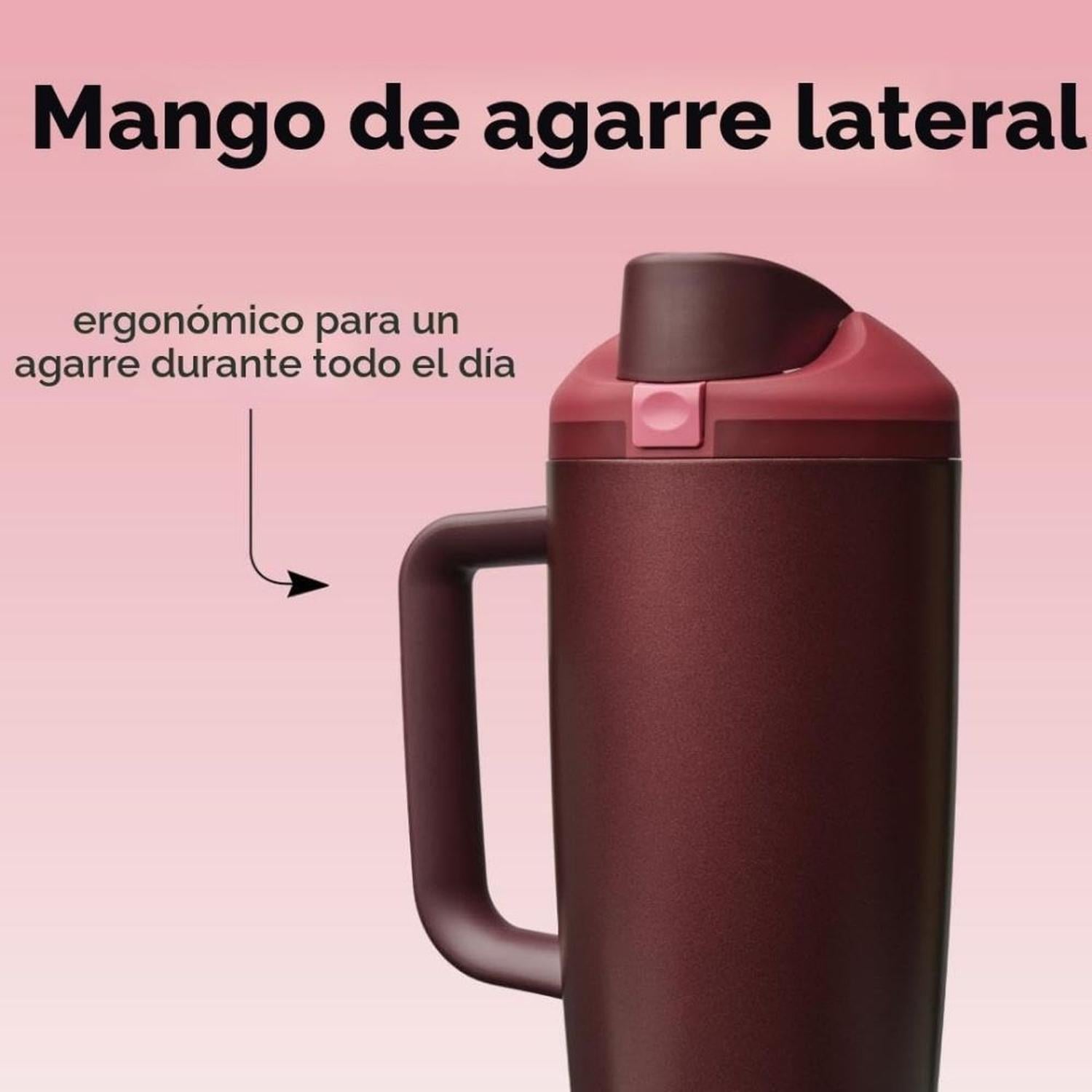 BOTELLA DE ACERO INOXIDABLE OWALA FREESIP 40 OZ - CEREZA NEGRA - 2