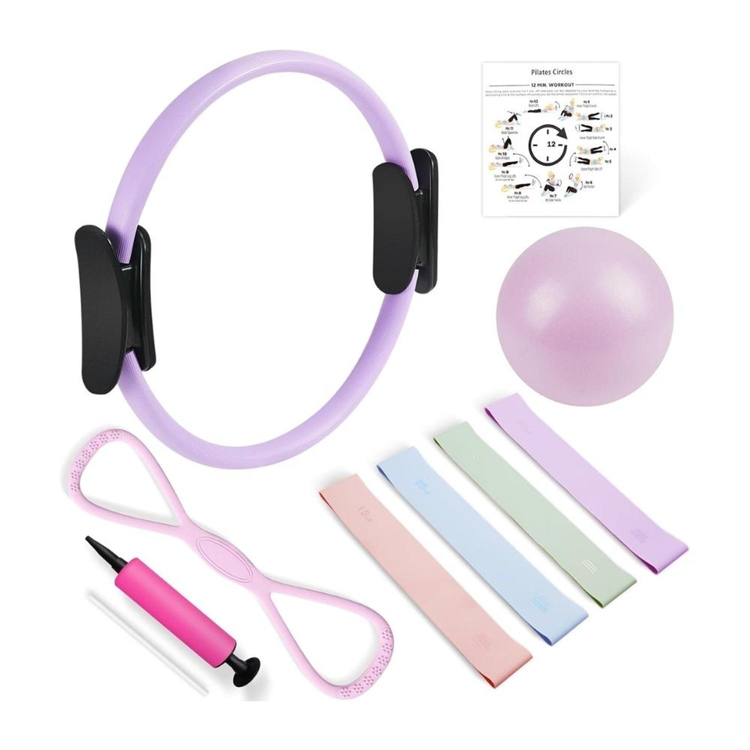 KIT ESENCIAL DE PILATES JUEGO DE ARO Y PELOTA DE PILATES DE 38 CM - 1