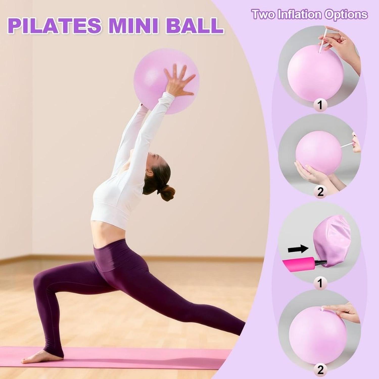 KIT ESENCIAL DE PILATES JUEGO DE ARO Y PELOTA DE PILATES DE 38 CM - 4