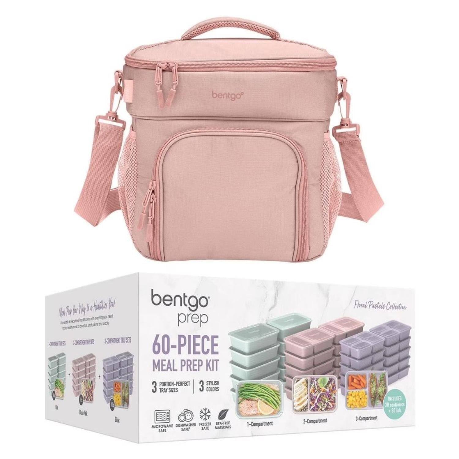 SET BENTGO PREP DELUXE Y 60 RECIPIENTES - BLUSH - 1