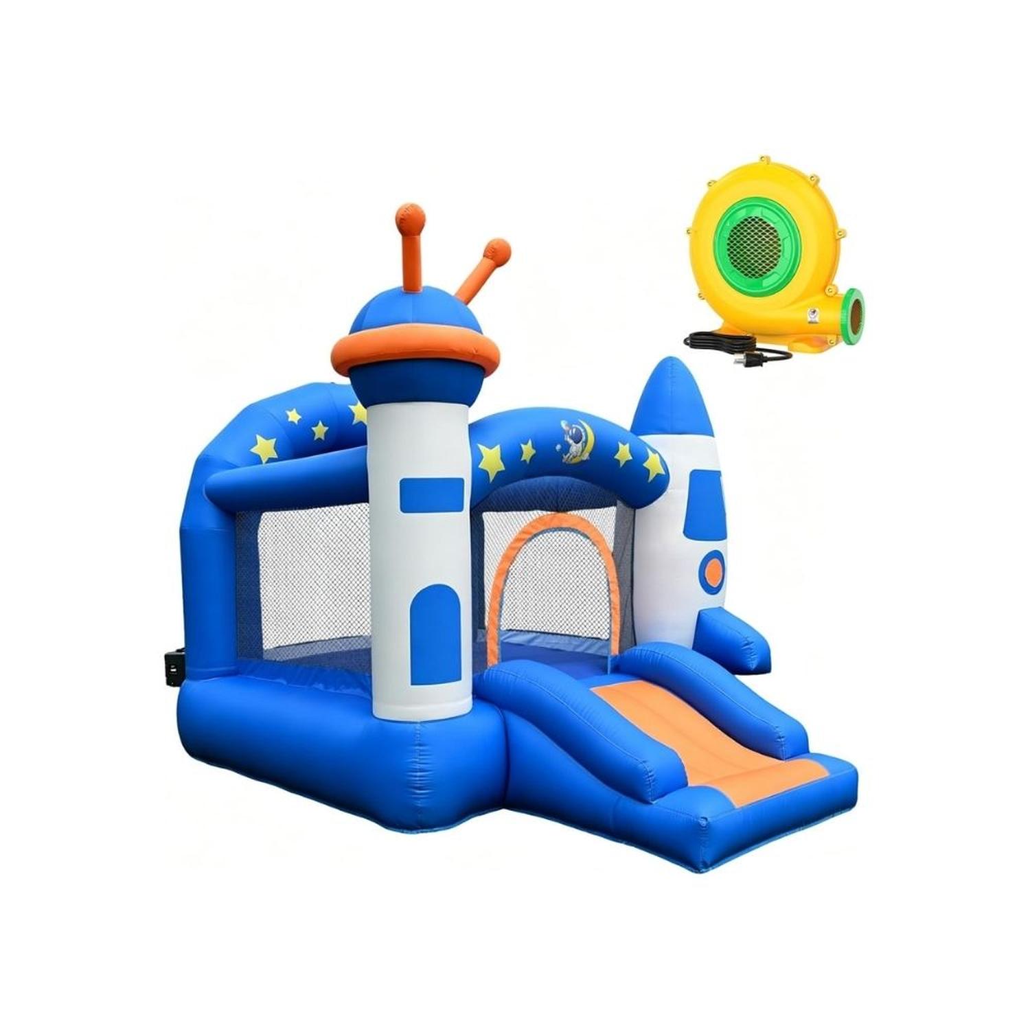 CASTILLO INFLABLE PARA NIÑOS DE 3 A 6 AÑOS SOPLADOR 350W - 1