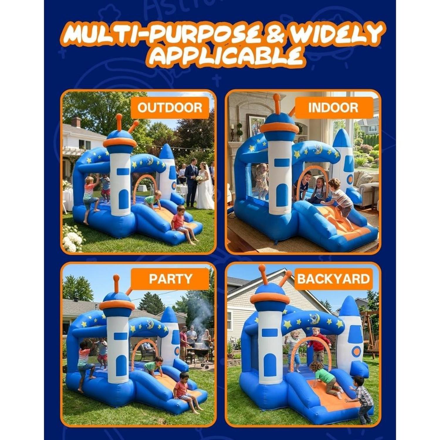 CASTILLO INFLABLE PARA NIÑOS DE 3 A 6 AÑOS SOPLADOR 350W - 3