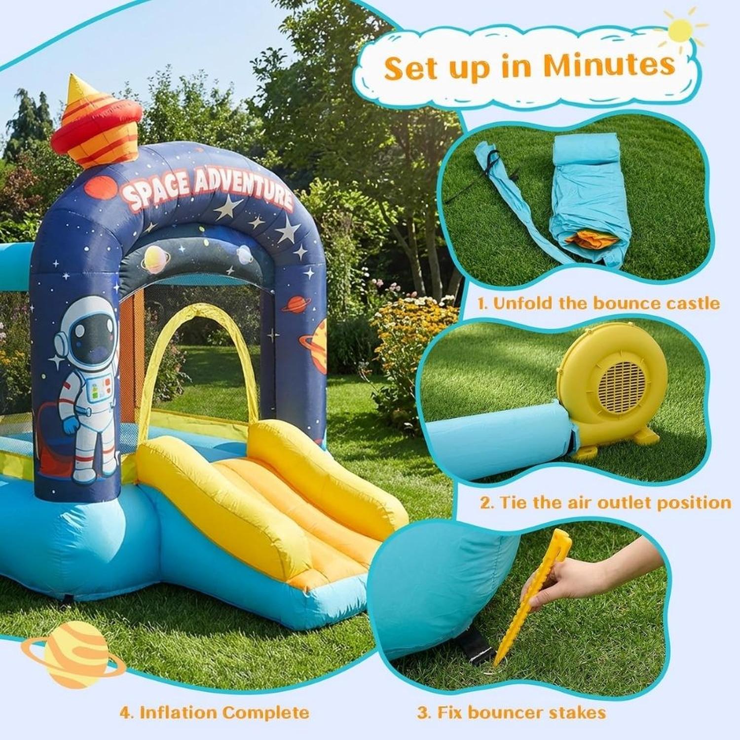 CASA INFLABLE PARA NIÑOS DE 3 A 6 AÑOS - SPACE - 6