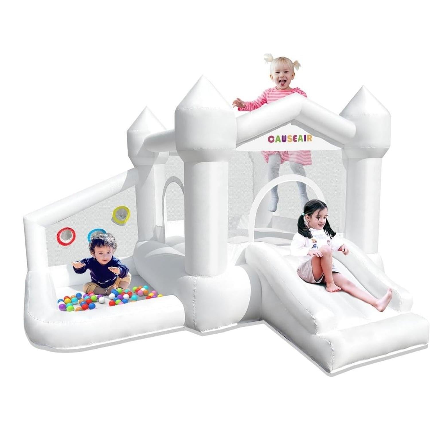 CASTILLO INFLABLE CON POZO DE PELOTAS PARA NIÑOS DE 3 A 6 AÑOS - 1
