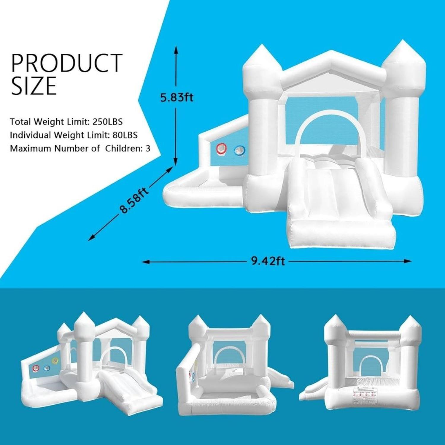 CASTILLO INFLABLE CON POZO DE PELOTAS PARA NIÑOS DE 3 A 6 AÑOS - 2