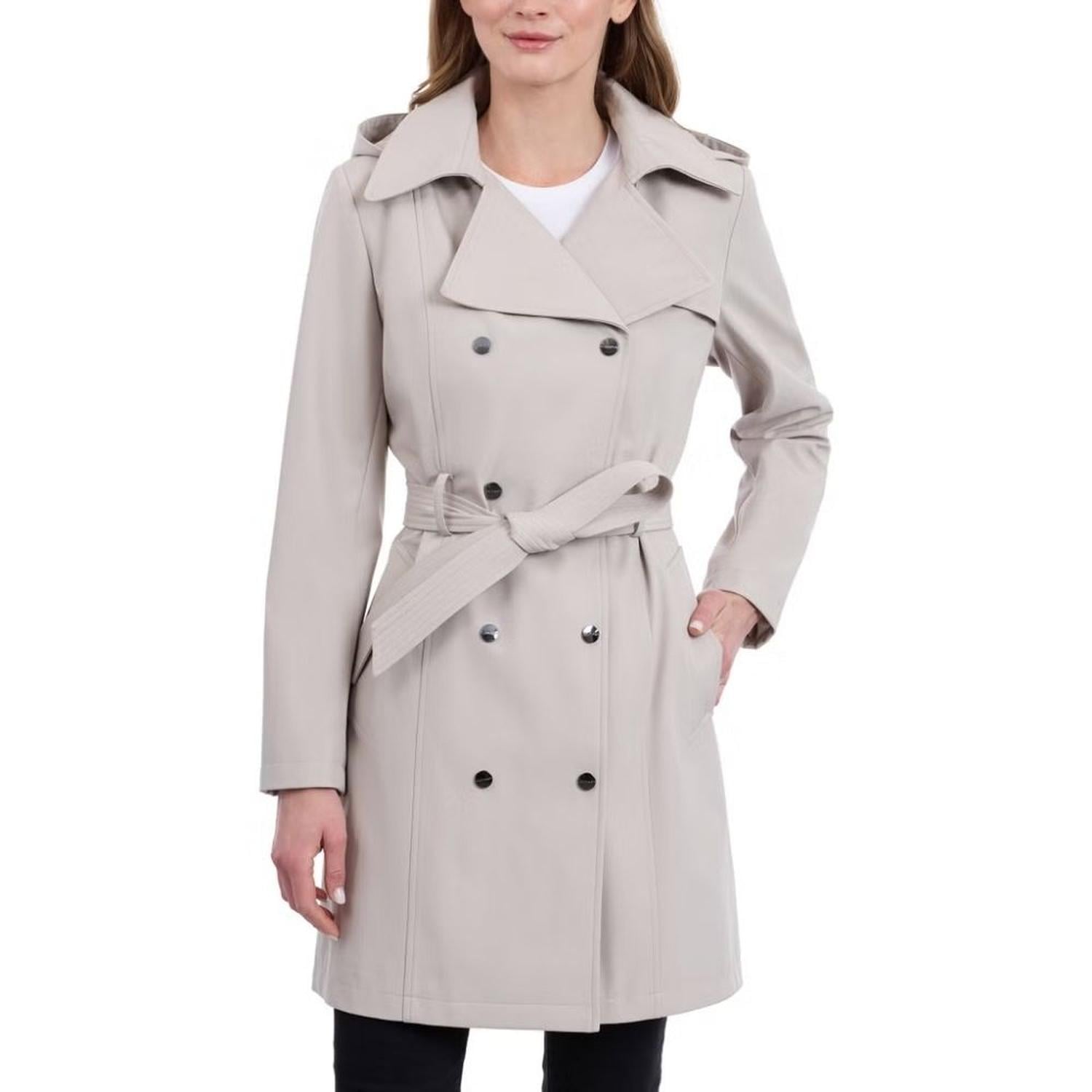 GABARDINA MUJER CALVIN KLEIN HOODED TRENCH COAT - BEIGE - 1