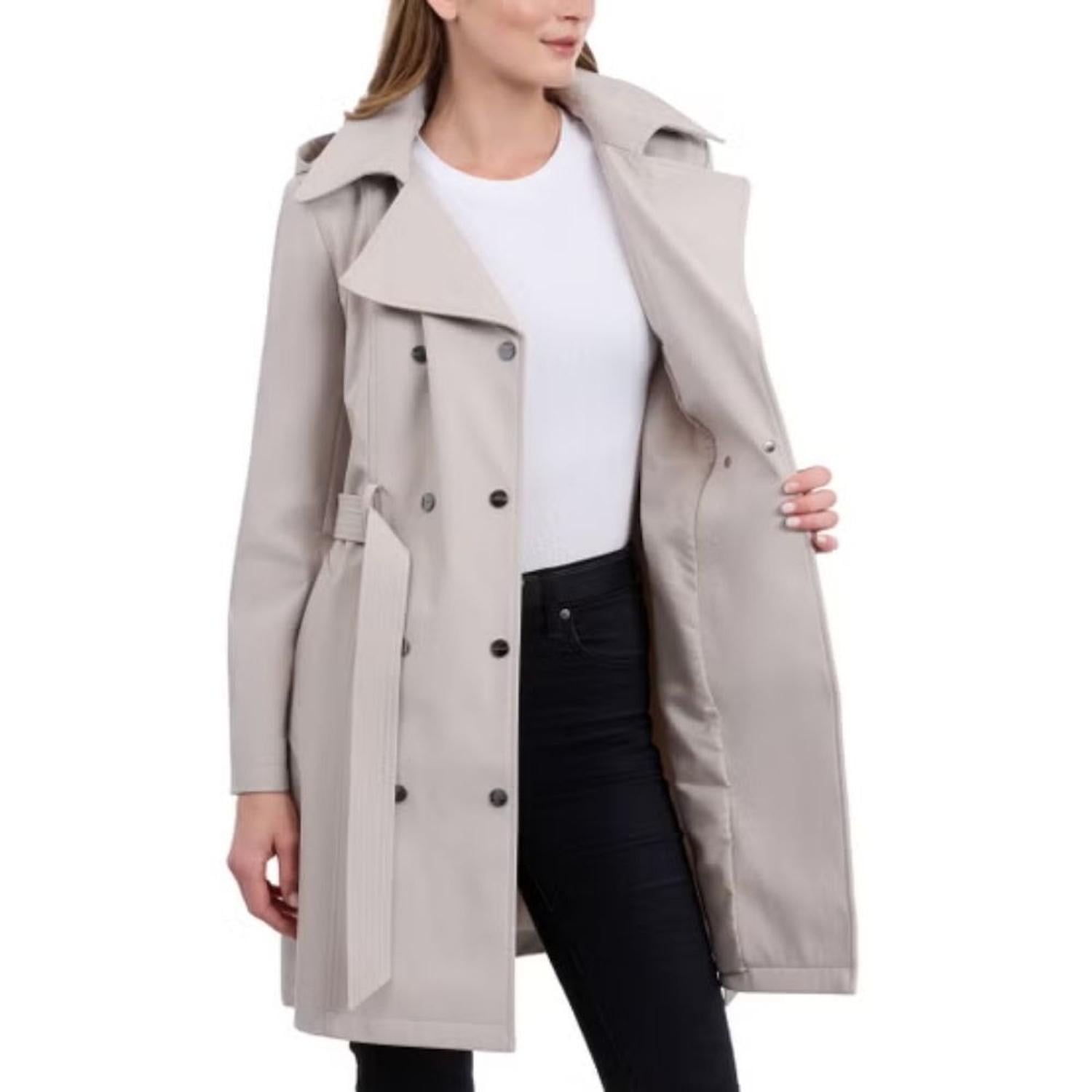 GABARDINA MUJER CALVIN KLEIN HOODED TRENCH COAT - BEIGE - 2