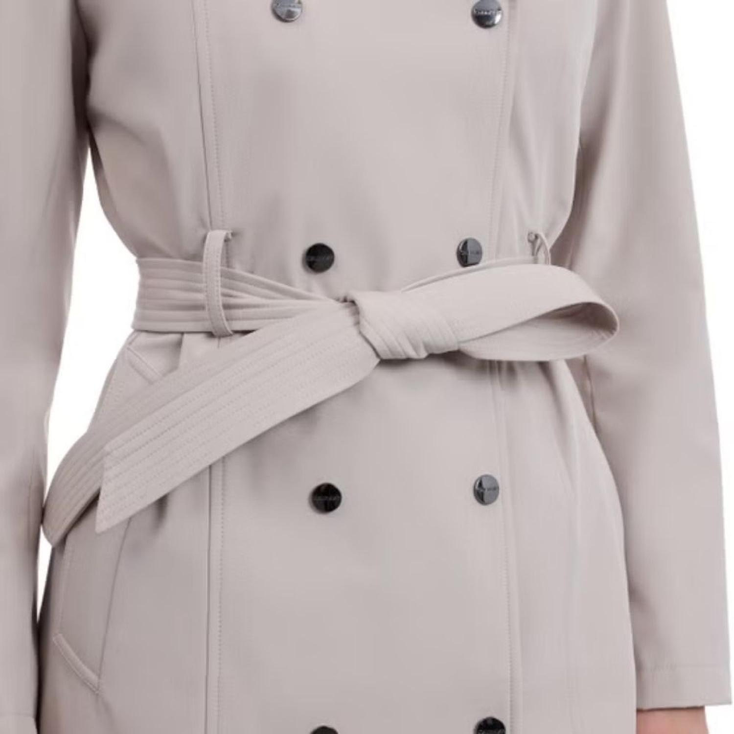 GABARDINA MUJER CALVIN KLEIN HOODED TRENCH COAT - BEIGE - 5