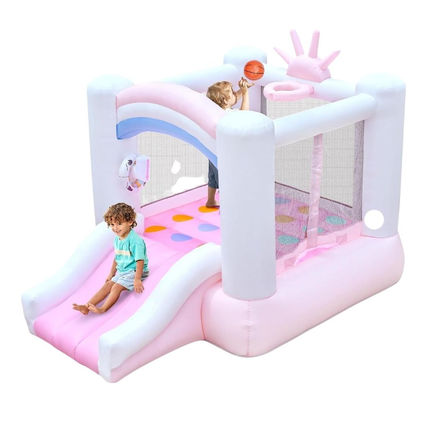 CASTILLO INFLABLE PARA NIÑOS DE 3 A 6 AÑOS SOPLADOR 370W - 1