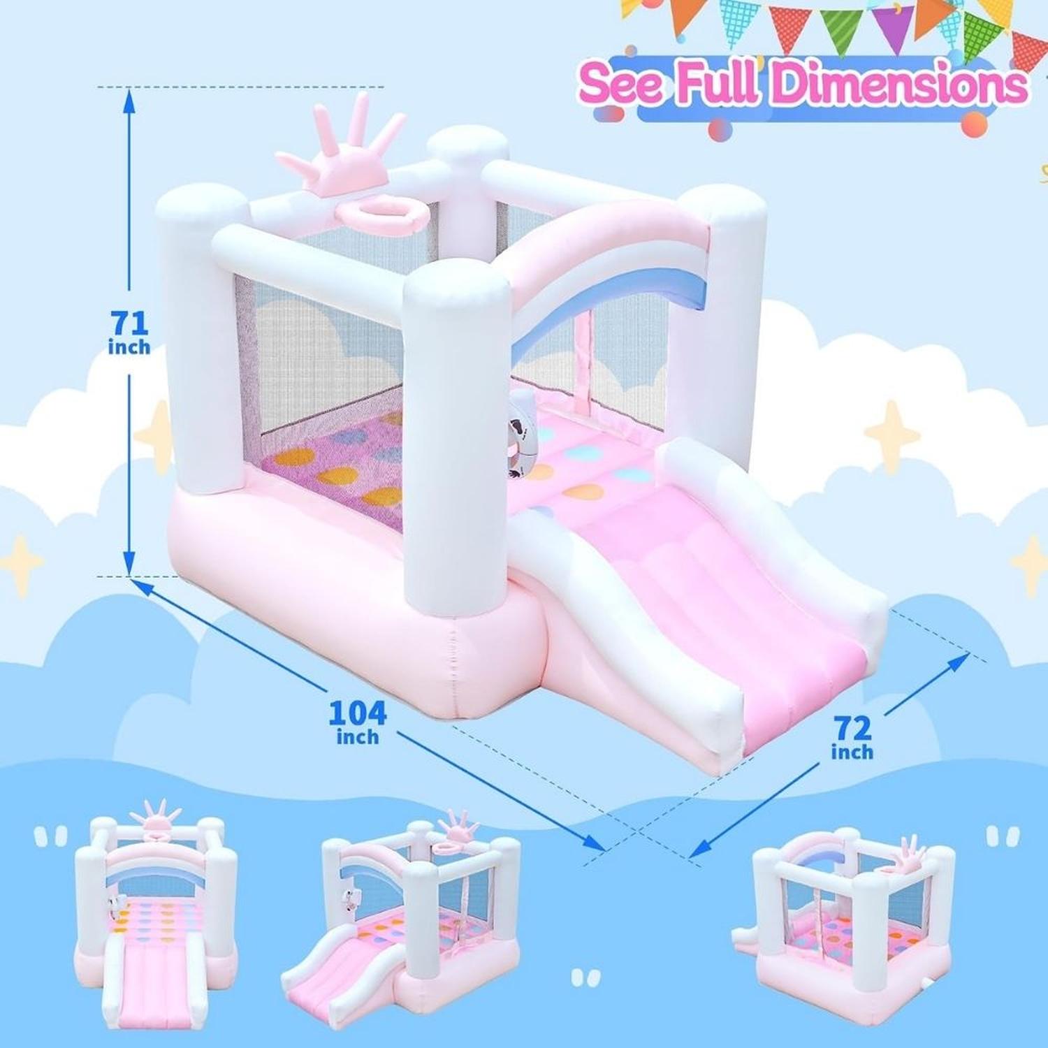 CASTILLO INFLABLE PARA NIÑOS DE 3 A 6 AÑOS SOPLADOR 370W - 3