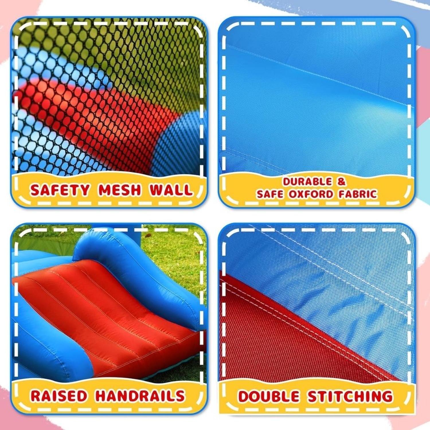 CASTILLO INFLABLE PARA NIÑOS DE 3 A 6 AÑOS SOPLADOR 370W - 5