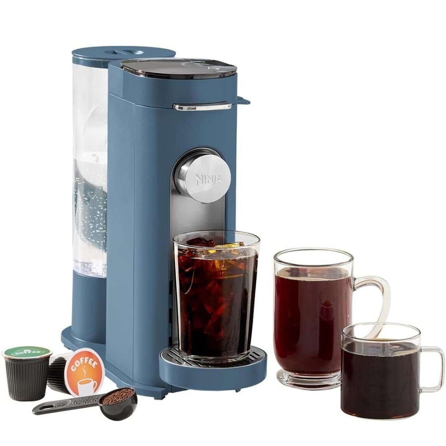 CAFETERA DE UNA SOLA PORCIÓN NINJA PODS Y CAFÉ MOLIDO - AZUL - 1