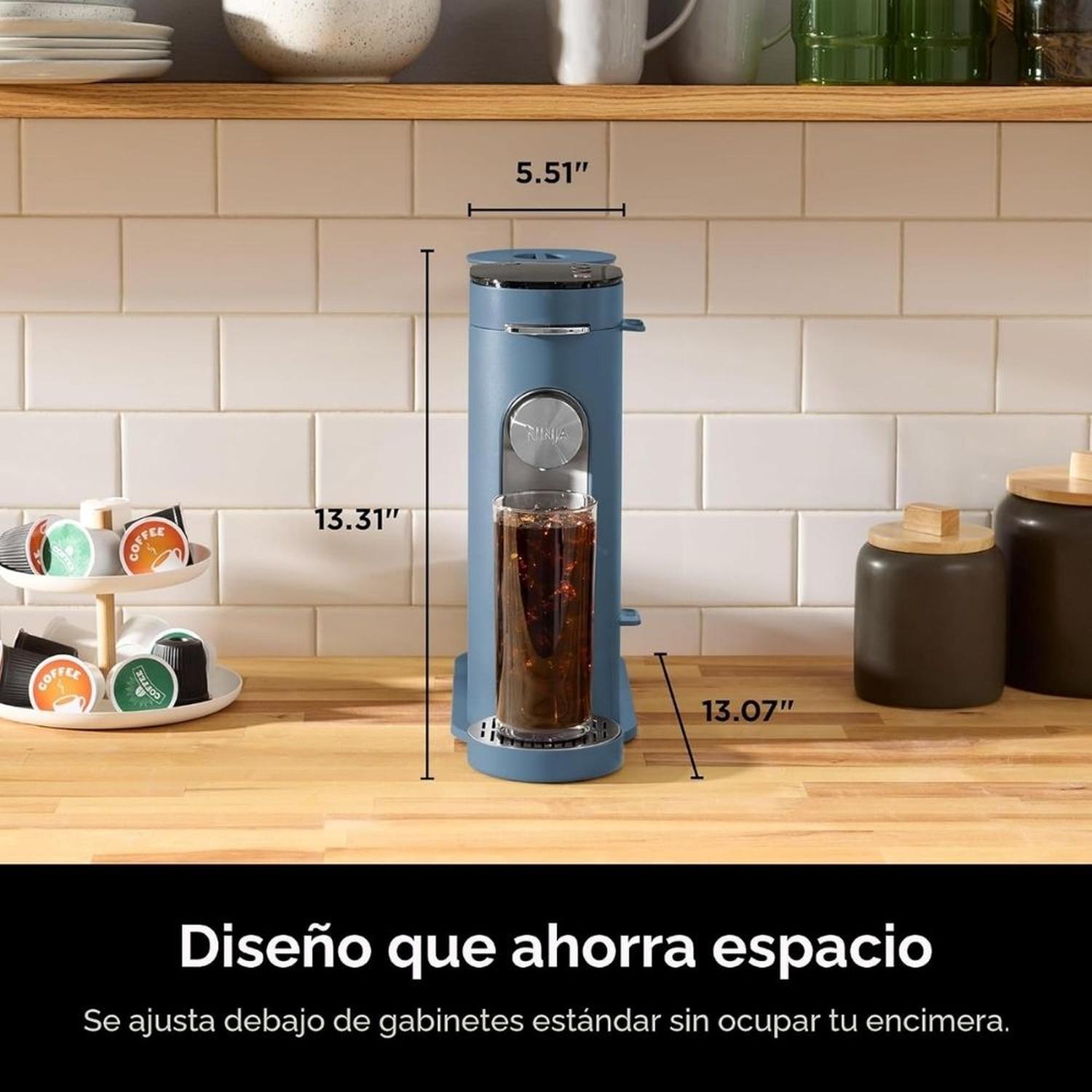 CAFETERA DE UNA SOLA PORCIÓN NINJA PODS Y CAFÉ MOLIDO - AZUL - 2