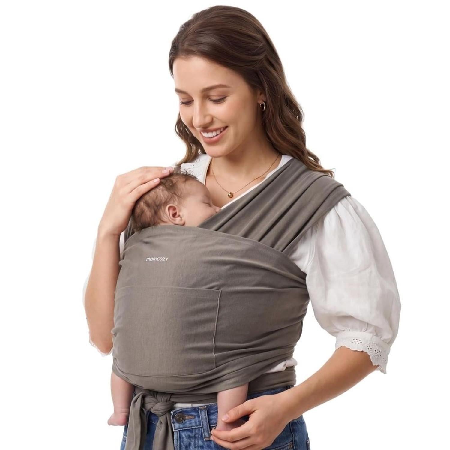 PORTABEBES O FULAR MOMCOZY PARA NIÑOS DE 8 A 35 LIBRAS - GRIS - 1