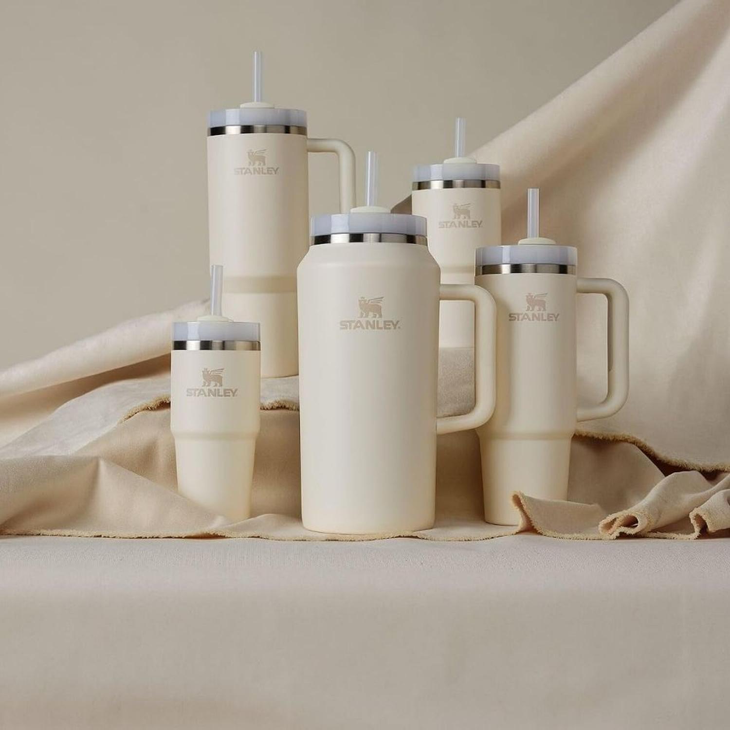 VASO TUMBLER STANLEY QUENCHER H2.0 FLOWSTATE 14 OZ - CREAM - 6