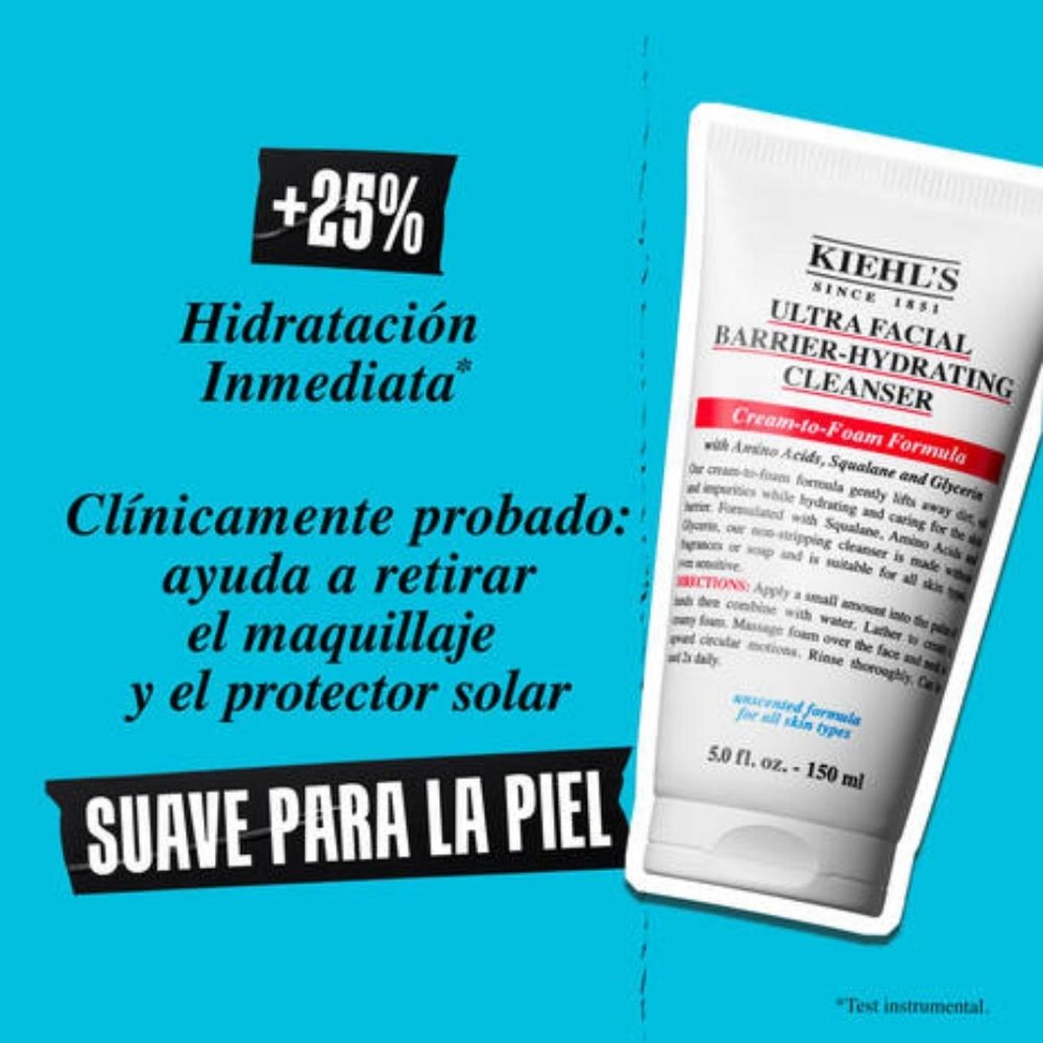 LIMPIADOR FACIAL HIDRATANTE KIEHLS ULTRA FACIAL BARRIER-HYDRATING CLEANSER - 30 ML - 5