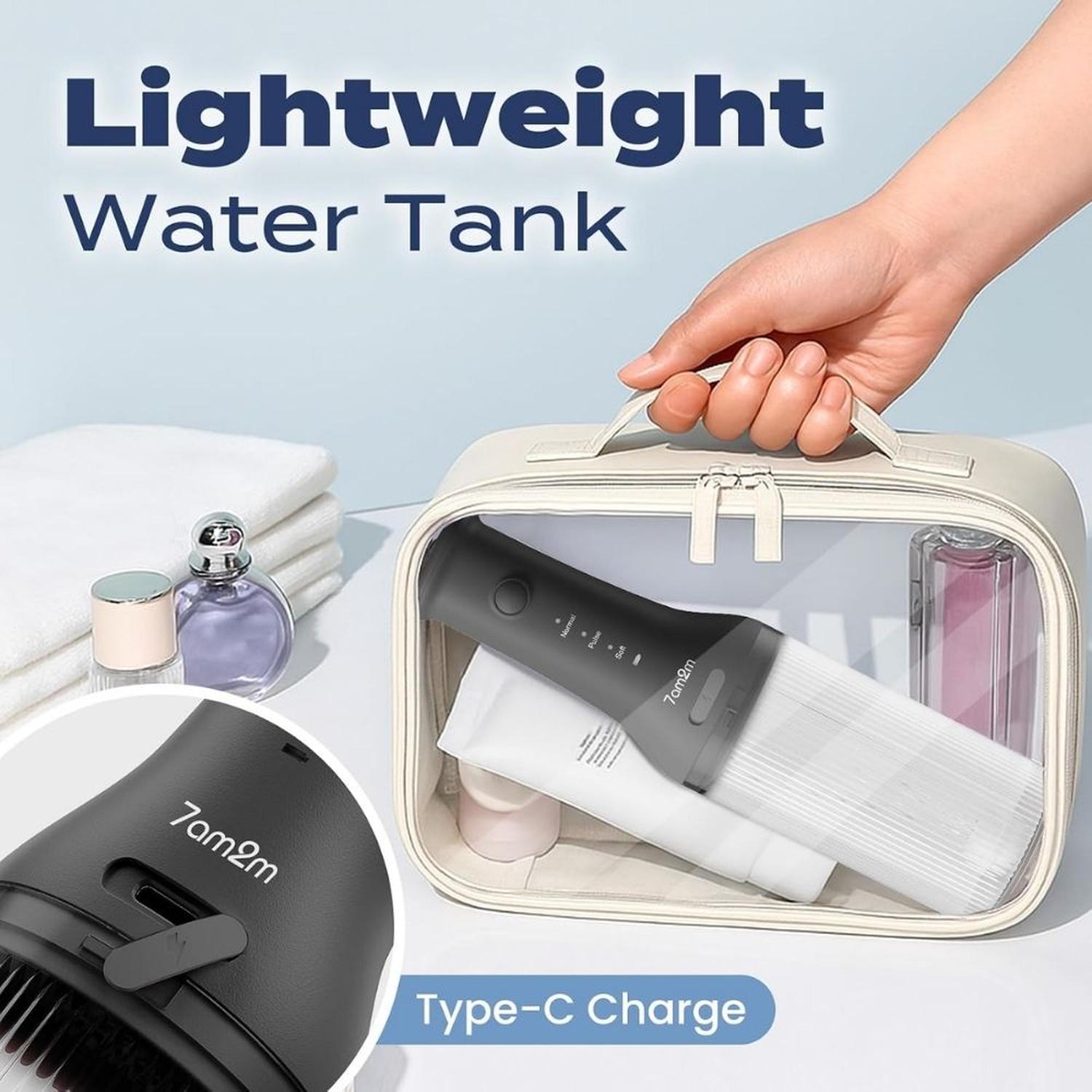 IRRIGADOR DENTAL INALÁMBRICO RESISTENTE AL AGUA IPX7 - NEGRO - 7
