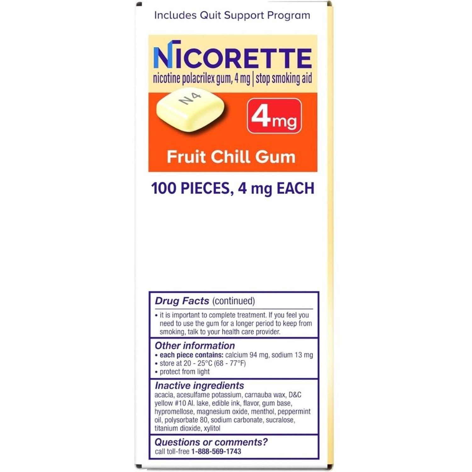 PACKX3 CHICLE DE NICOTINA NICORETTE 4 MG CJX100 C/U - 3