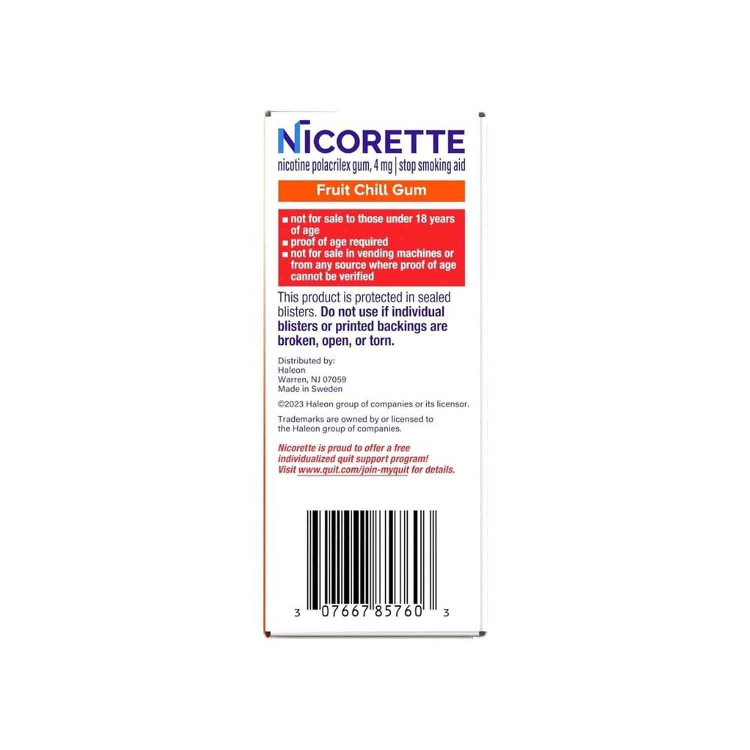 PACKX3 CHICLE DE NICOTINA NICORETTE 4 MG CJX100 C/U - 5