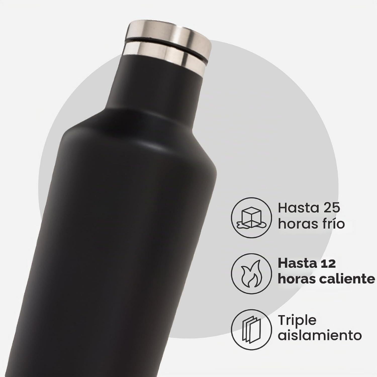 BOTELLA ACERO INOX CORKCICLE CANTEEN 16 OZ - NEGRO - 3