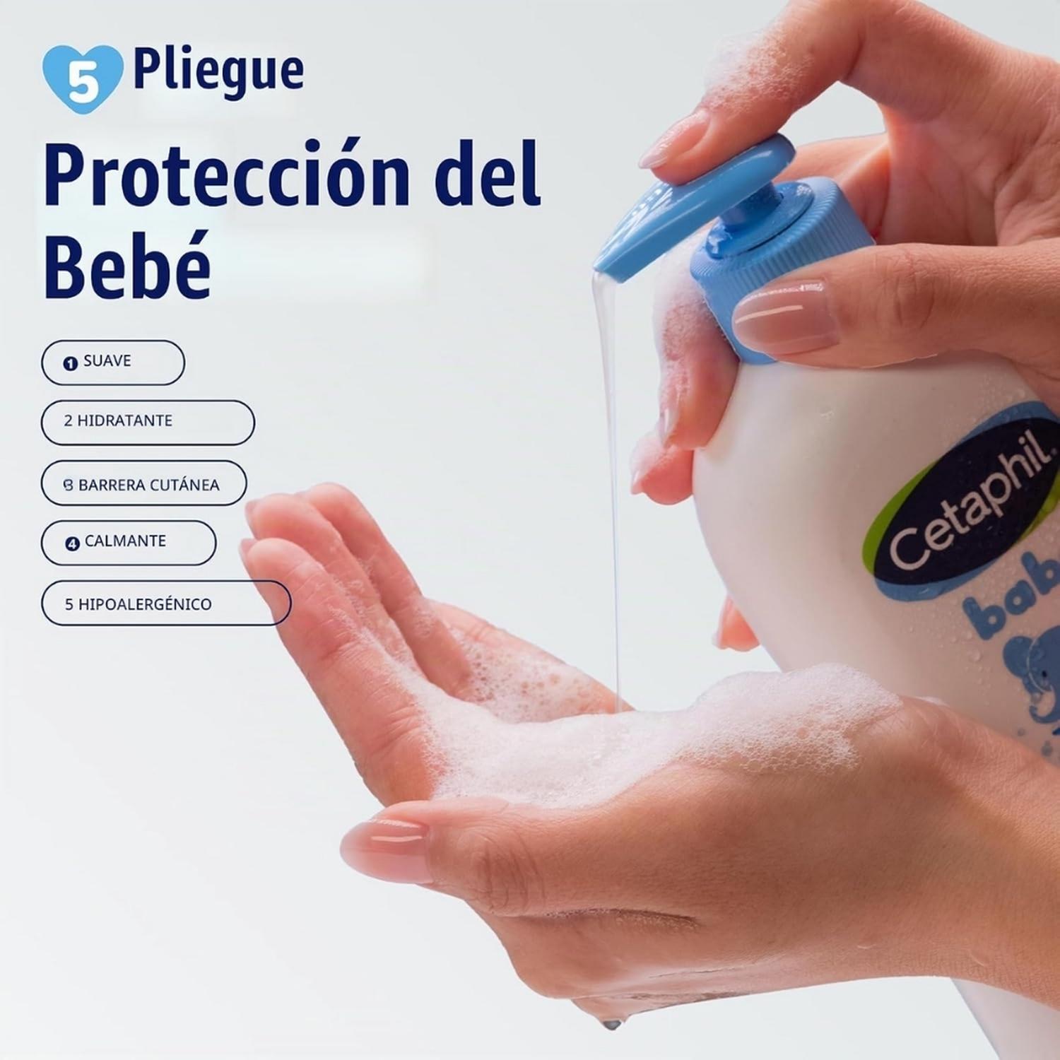 CHAMPU Y BABY WASH CETAPHIL PARA BEBES TEAR FREE - 399 ML - 3