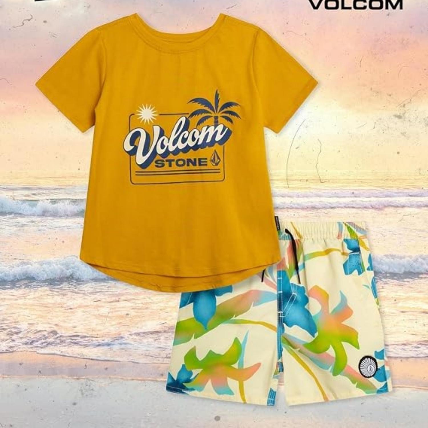 CONJUNTO VOLCOM POLO LICRA Y ROPA DE BAÑO BOARDSHORT - BEBES - 2