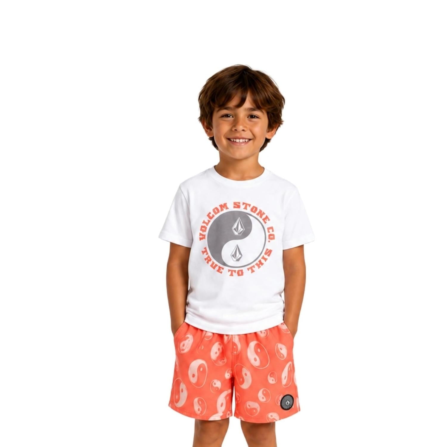 CONJUNTO NIÑOS VOLCOM POLO Y ROPA DE BAÑO BOARDSHORT - CORAL CLOUD - 2
