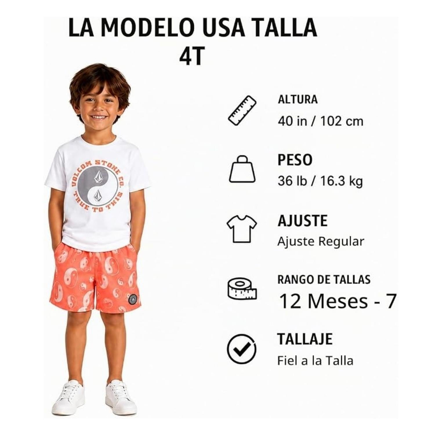 CONJUNTO NIÑOS VOLCOM POLO Y ROPA DE BAÑO BOARDSHORT - CORAL CLOUD - 3
