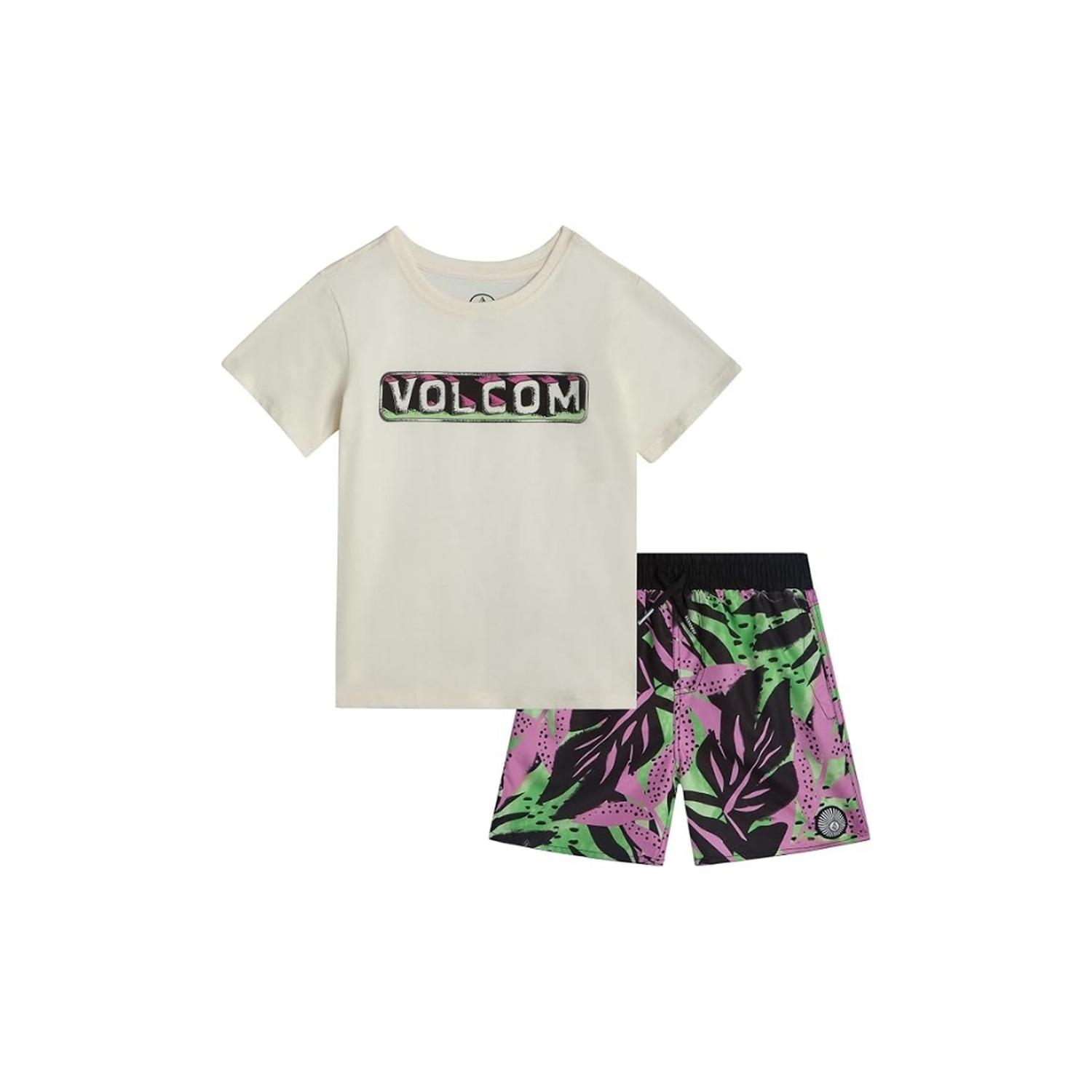 CONJUNTO NIÑOS VOLCOM POLO Y ROPA DE BAÑO BOARDSHORT - 1