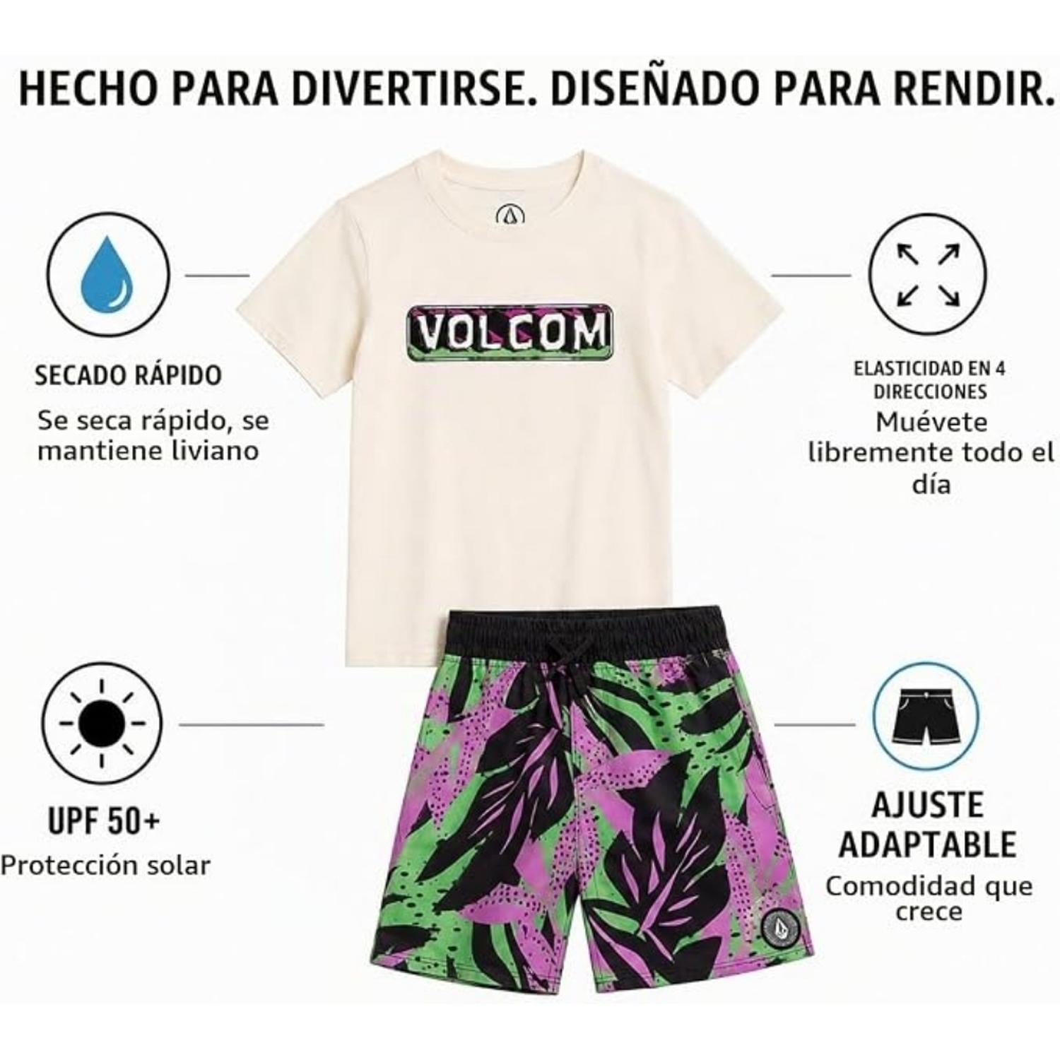 CONJUNTO NIÑOS VOLCOM POLO Y ROPA DE BAÑO BOARDSHORT - 3