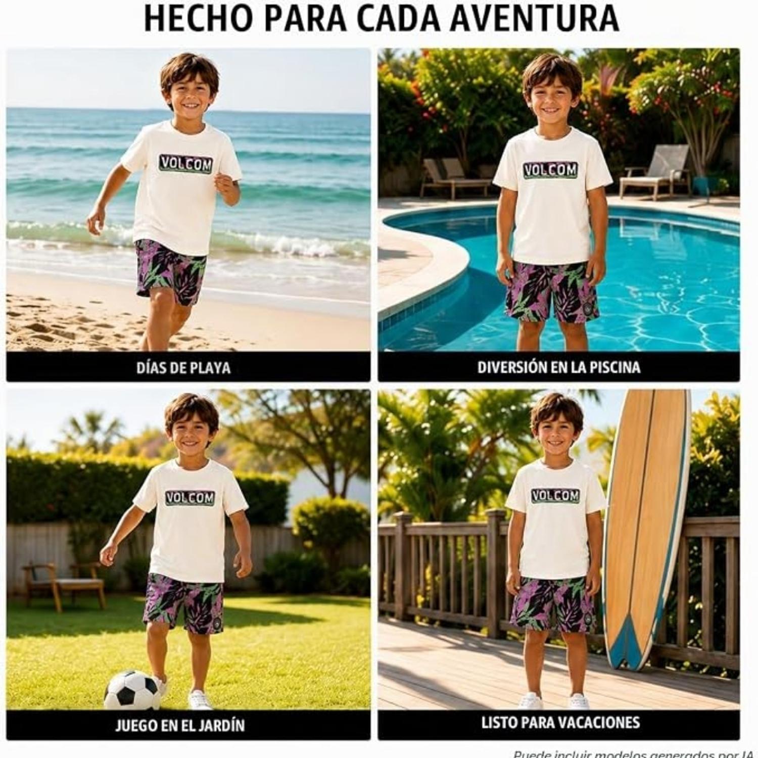 CONJUNTO NIÑOS VOLCOM POLO Y ROPA DE BAÑO BOARDSHORT - 5