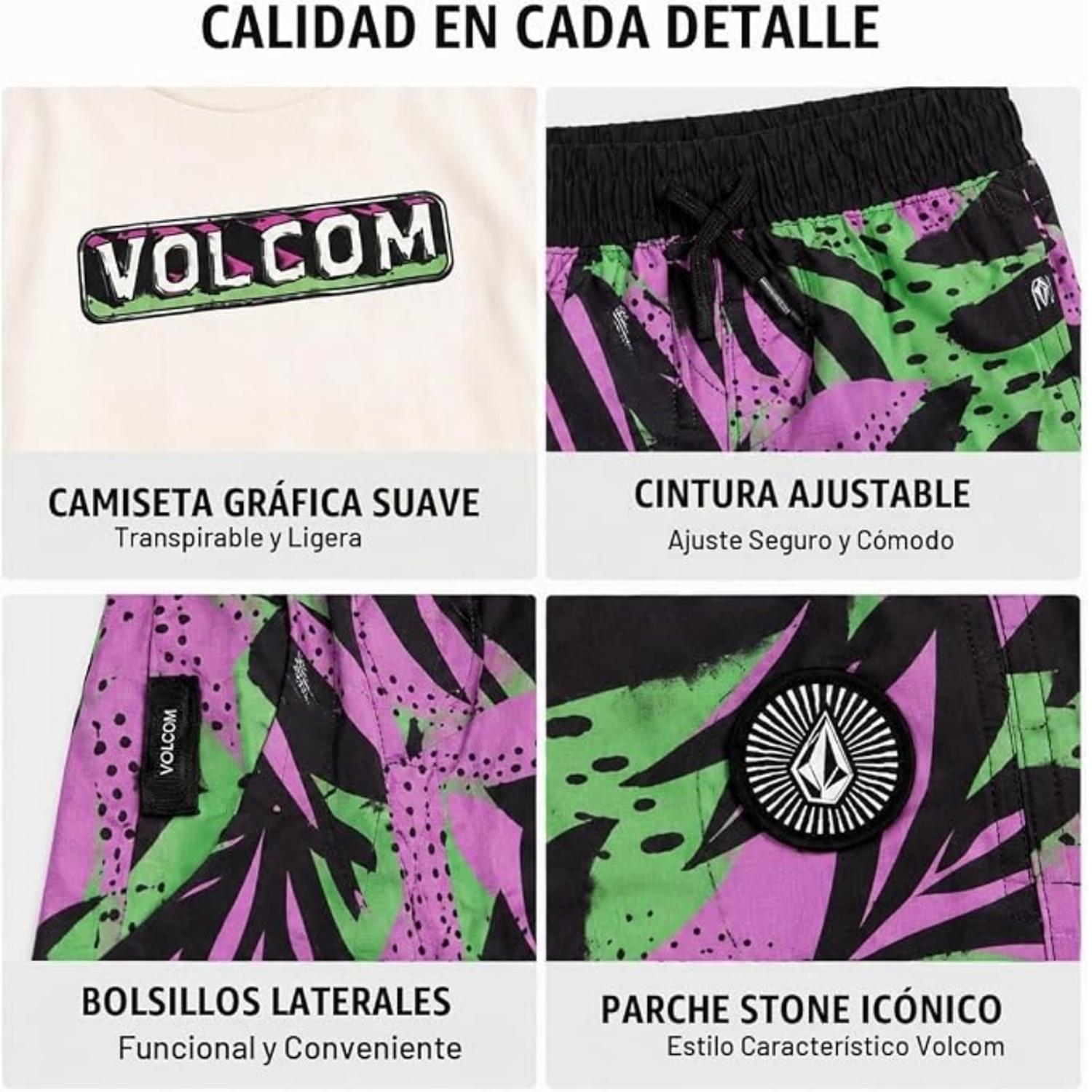 CONJUNTO NIÑOS VOLCOM POLO Y ROPA DE BAÑO BOARDSHORT - 6
