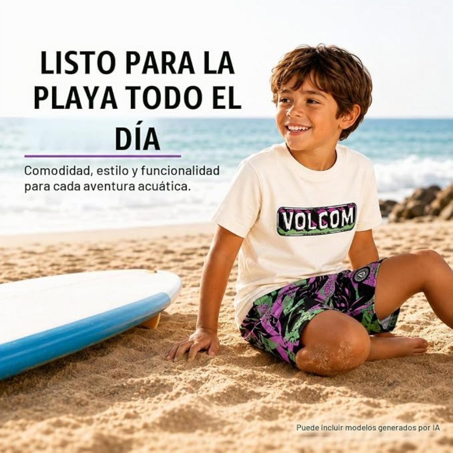 CONJUNTO NIÑOS VOLCOM POLO Y ROPA DE BAÑO BOARDSHORT - 7