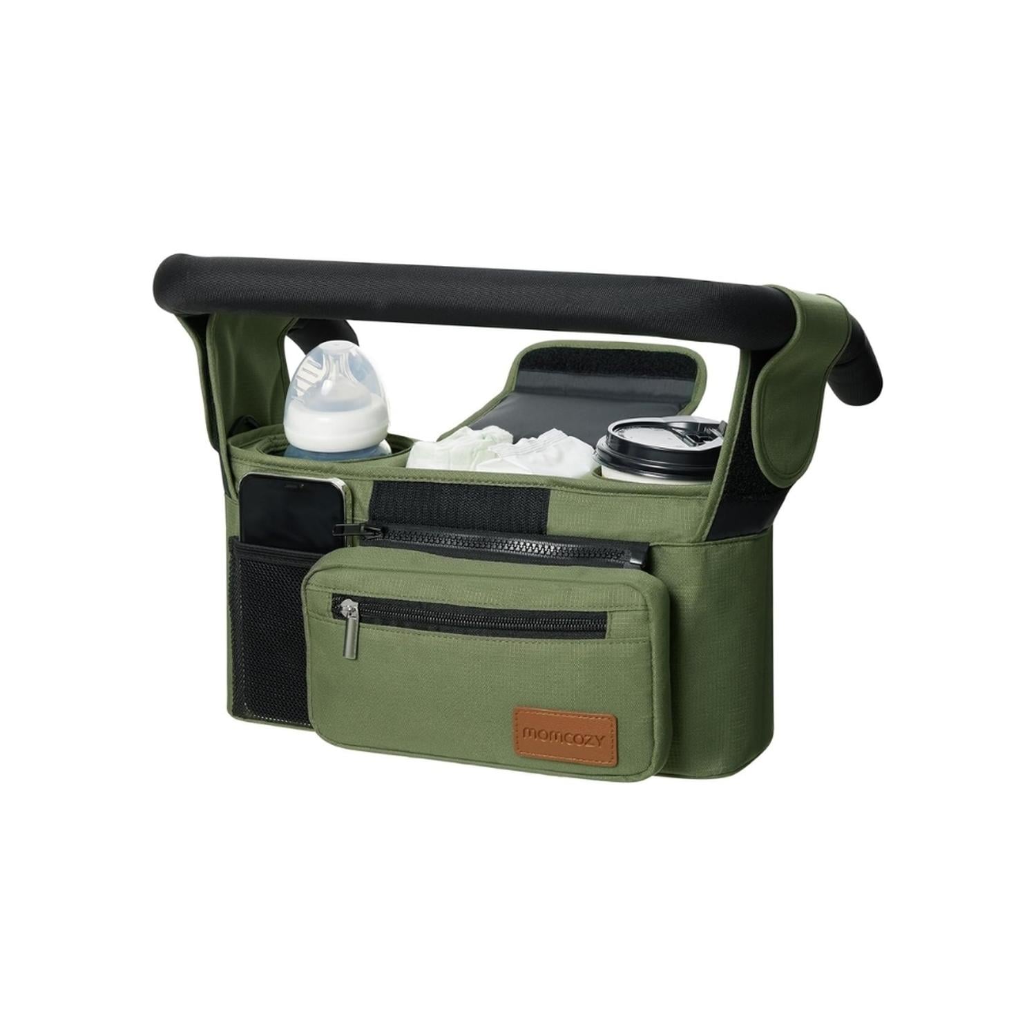 ORGANIZADOR UNIVERSAL MOMCOZY PARA COCHE CON PORTAVASOS - VERDE - 1