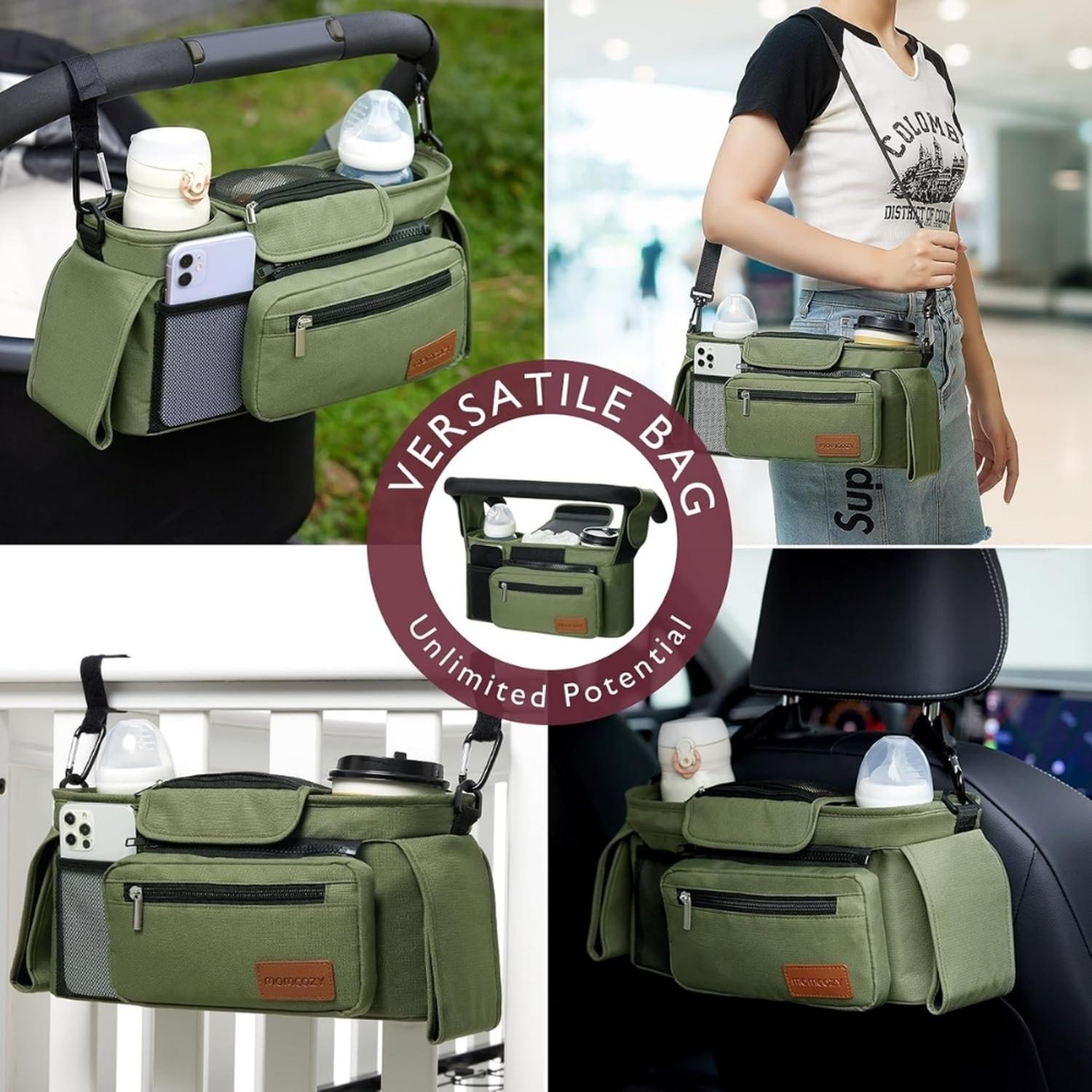 ORGANIZADOR UNIVERSAL MOMCOZY PARA COCHE CON PORTAVASOS - VERDE - 4
