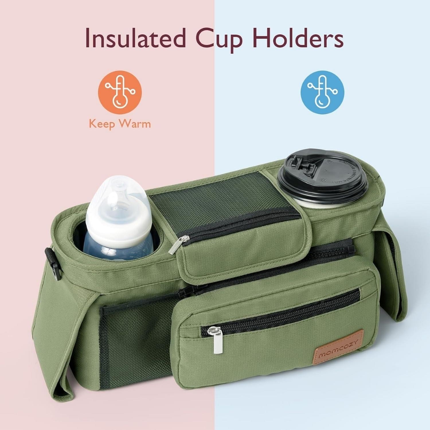 ORGANIZADOR UNIVERSAL MOMCOZY PARA COCHE CON PORTAVASOS - VERDE - 6