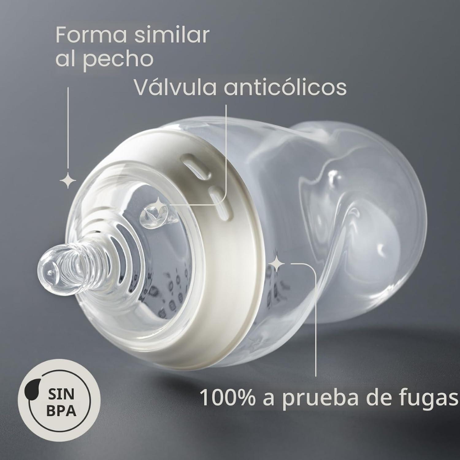 SETX2 BIBERONES TOMMEE TIPPEE 9OZ FUJO LENTO - 3