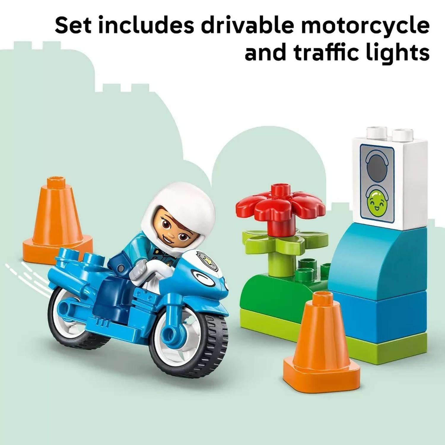 LEGO DUPLO MOTO DE POLICÍA AZUL - 4