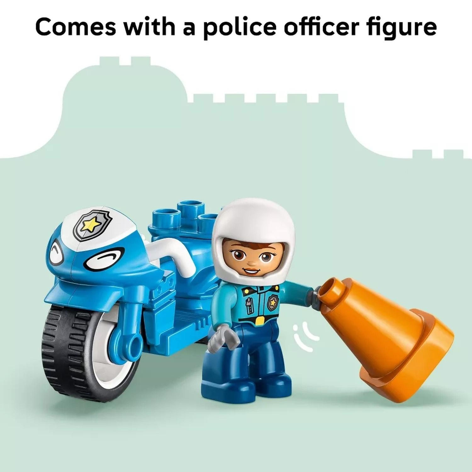 LEGO DUPLO MOTO DE POLICÍA AZUL - 6