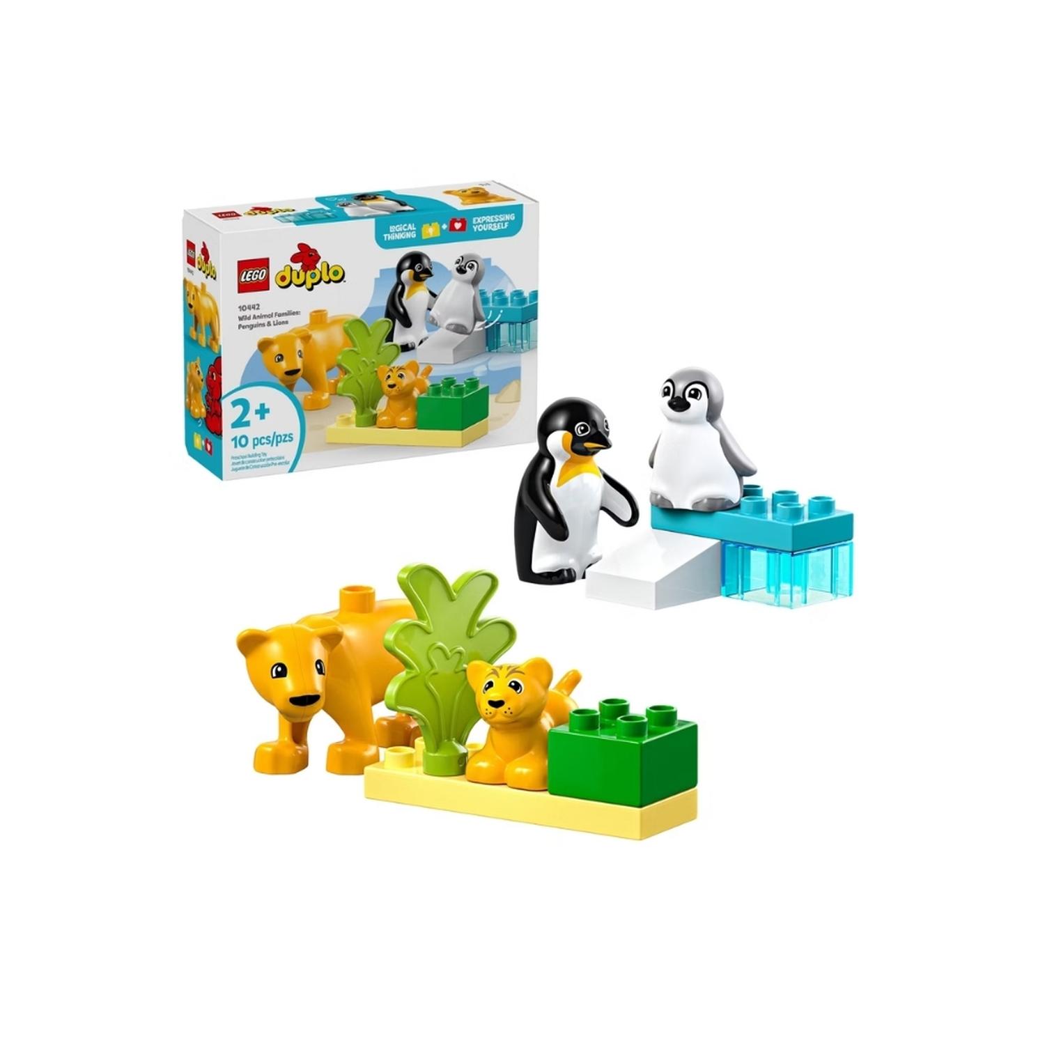 LEGO DUPLO FAMILIAS DE ANIMALES SALVAJES PINGÜINOS Y LEONES - 1