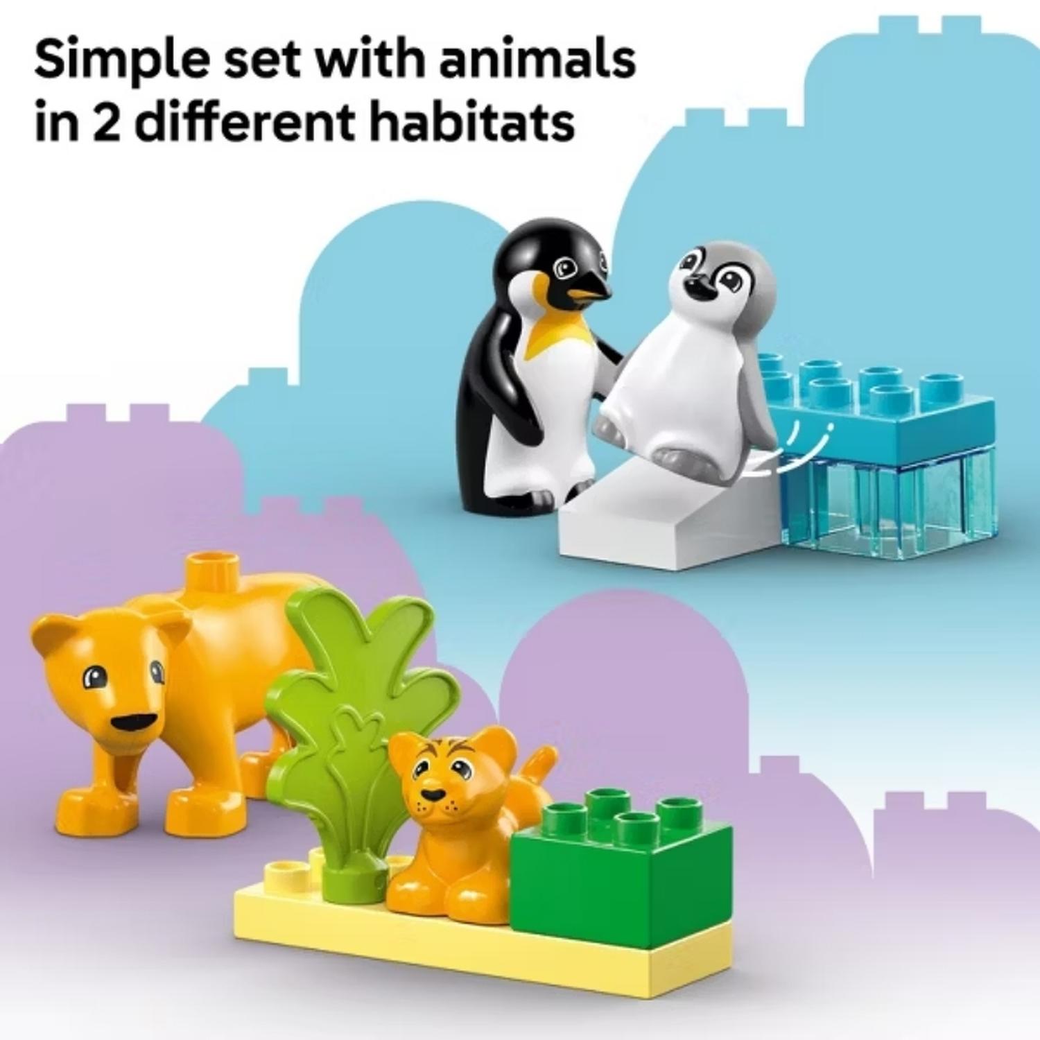 LEGO DUPLO FAMILIAS DE ANIMALES SALVAJES PINGÜINOS Y LEONES - 4