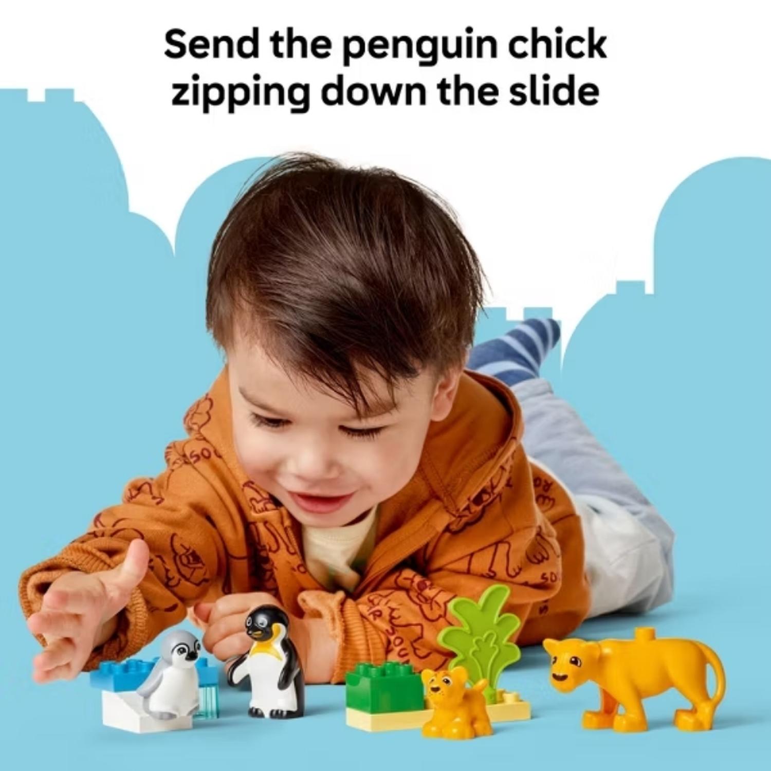 LEGO DUPLO FAMILIAS DE ANIMALES SALVAJES PINGÜINOS Y LEONES - 5