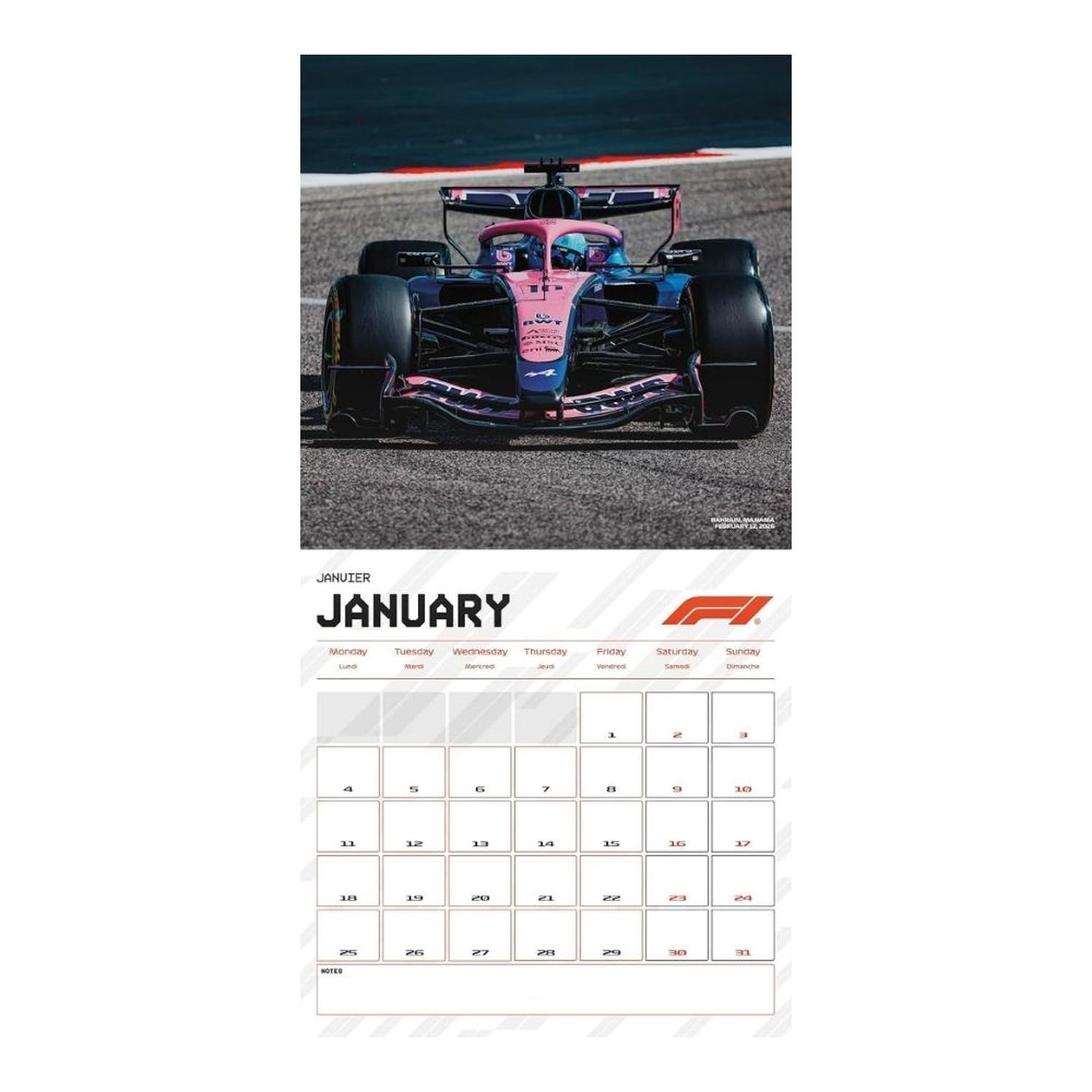CALENDARIO DE PARED FÓRMULA 1 2027 - 2