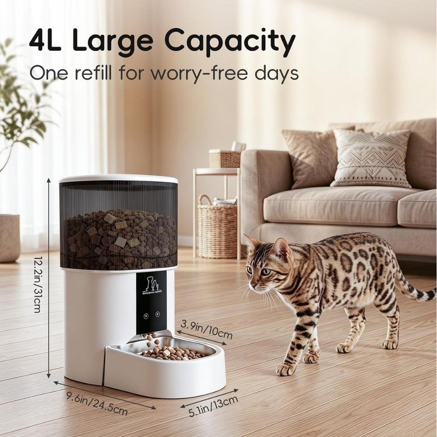 COMEDERO AUTOMÁTICO PARA GATOS WIFI 4 L - 3