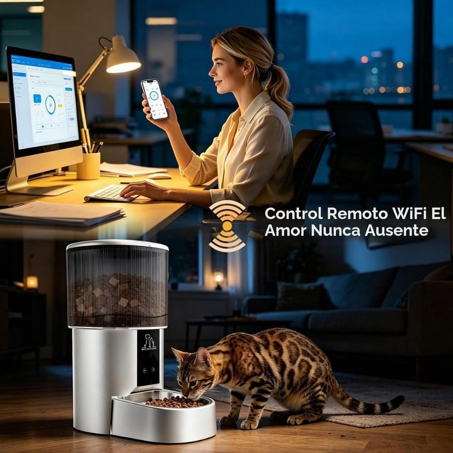 COMEDERO AUTOMÁTICO PARA GATOS WIFI 4 L - 7