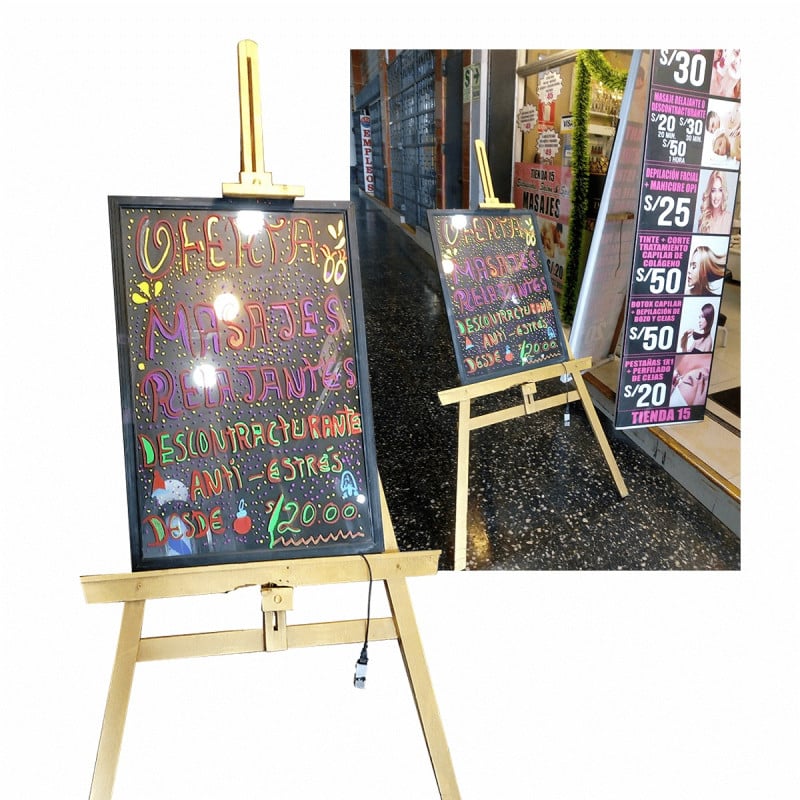 PIZARRAS LUMINOSAS LED PUBLICITARIAS 60x40 - 8