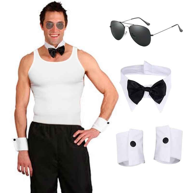SET ELEGANTE PARA HOMBRE CON CORBATÍN, PUÑOS Y LENTES AVIADOR - 1