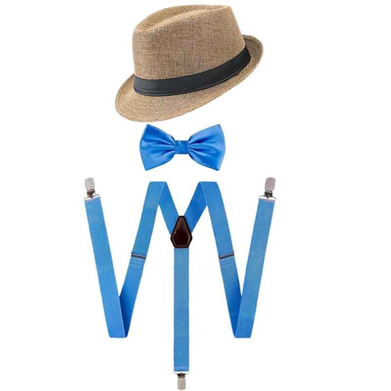 KIT DE ACCESORIOS PARA HOMBRE ESTILO GATSBY CON SOMBRERO Y TIRANTES - 2