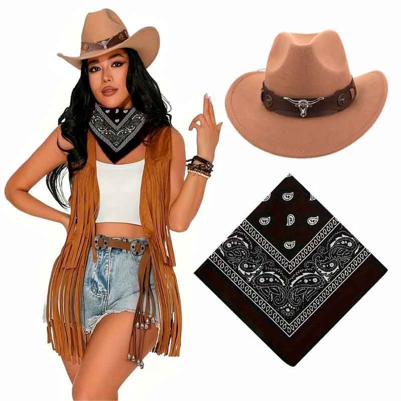SET SOMBRERO VAQUERO Y PAÑOLETA PARA HOMBRE Y MUJER - 1