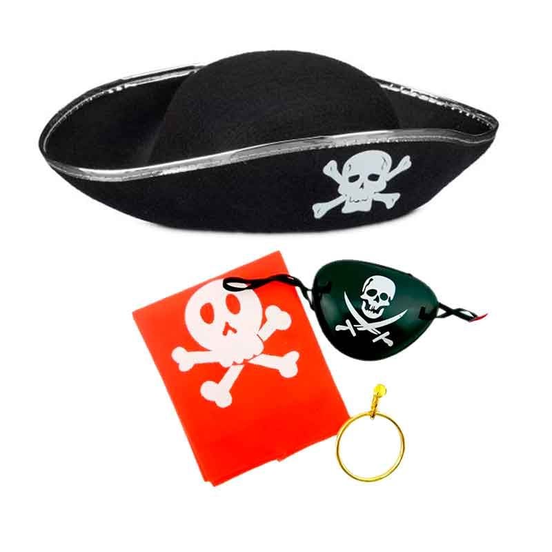 SET DE  CAPITÁN PIRATA NIÑO X 4  ACCESORIOS - 3